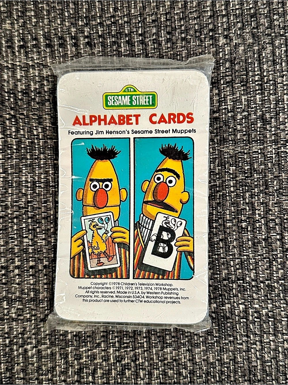 Vintage Sesame Street Alphabet Cards Card Game NWT
